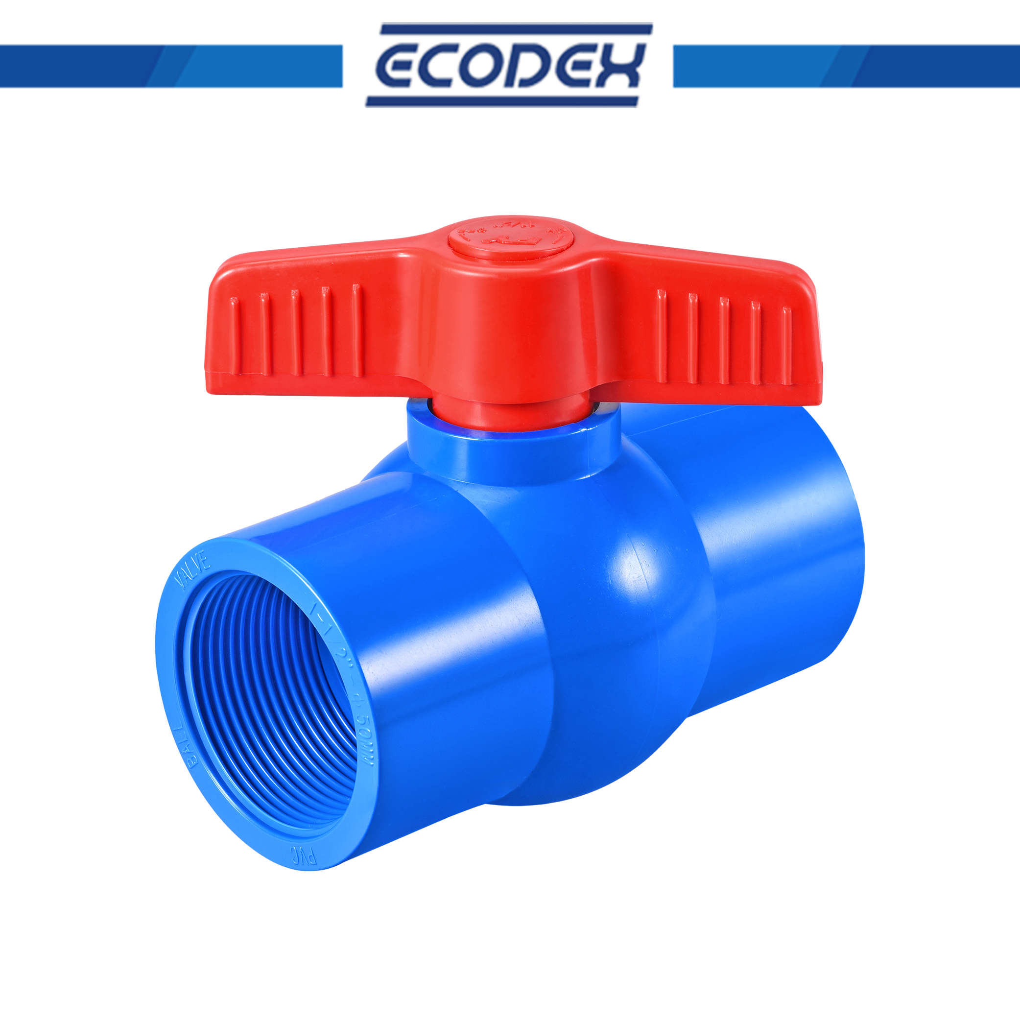 EFIELD 2 Inch PVC Ball Valve – Female Thread (FPT X FPT) Schedule 40, Manual