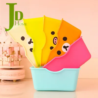 Desktop storage box Cute Cartoon plastic small Sundries Decoration Supplies Organizer box Baskets