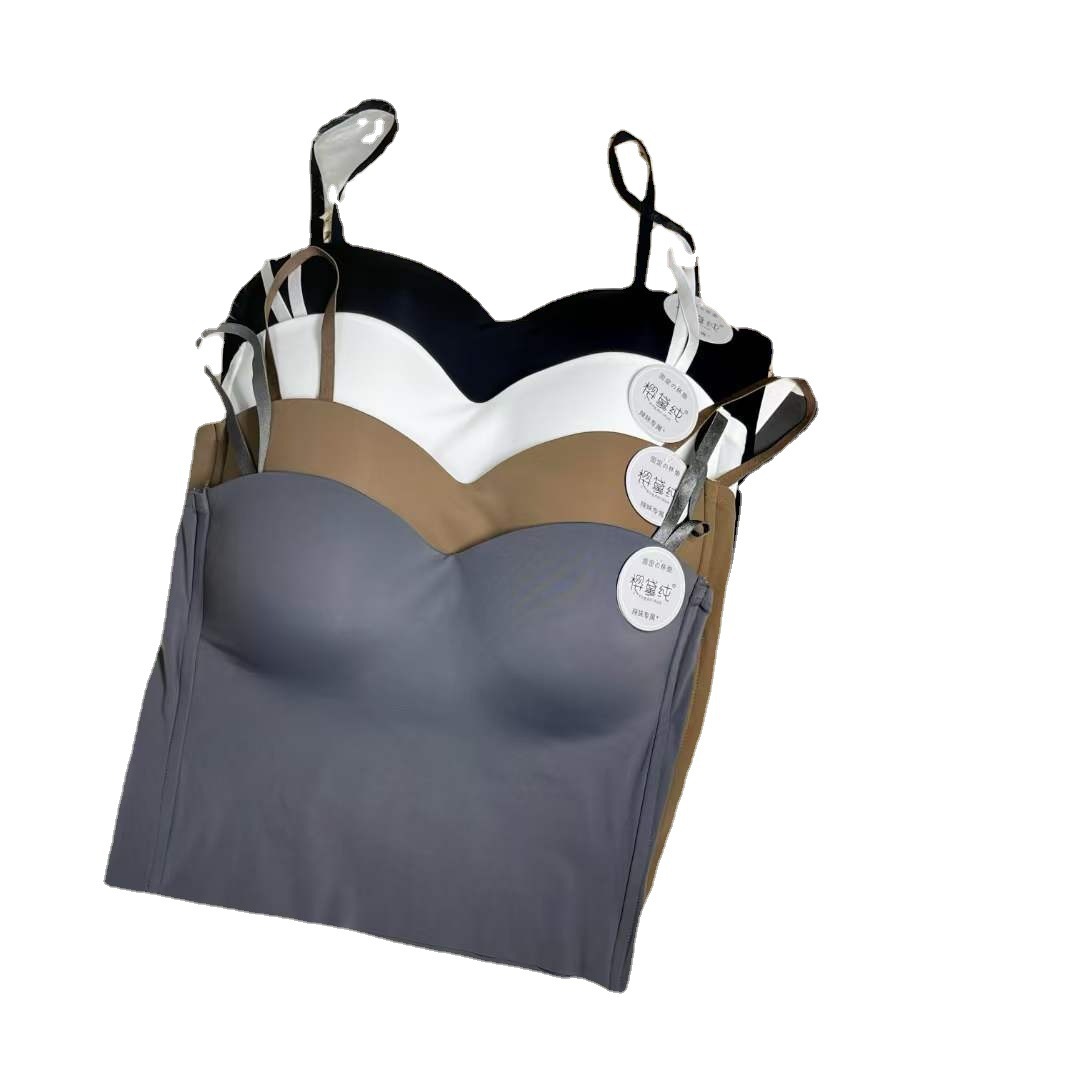 One-piece Chest Pad Ice Silk Outside Wear Camisole