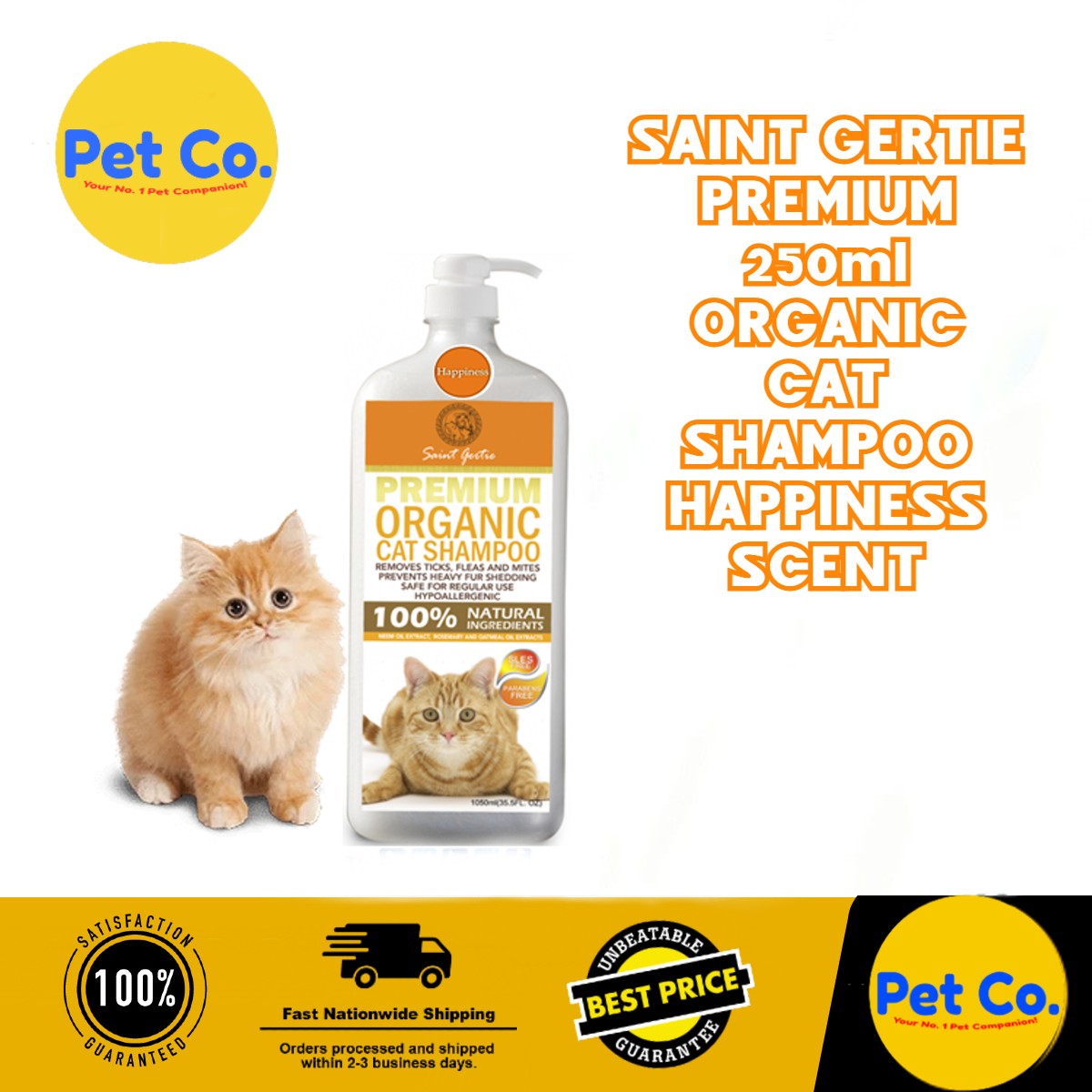 SAINT GERTIE PREMIUM 250ml ORGANIC CAT SHAMPOO HAPPINESS SCENT Lazada PH