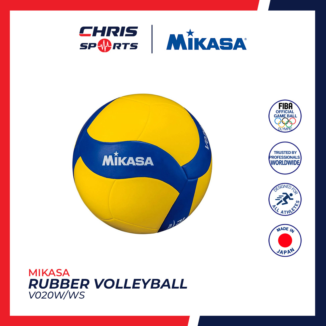 MIKASA Ballon De Volley V020WS – Caoutchouc, 18 Panneaux, Intérieur/extérieur, Taille 5 (260-280 G)