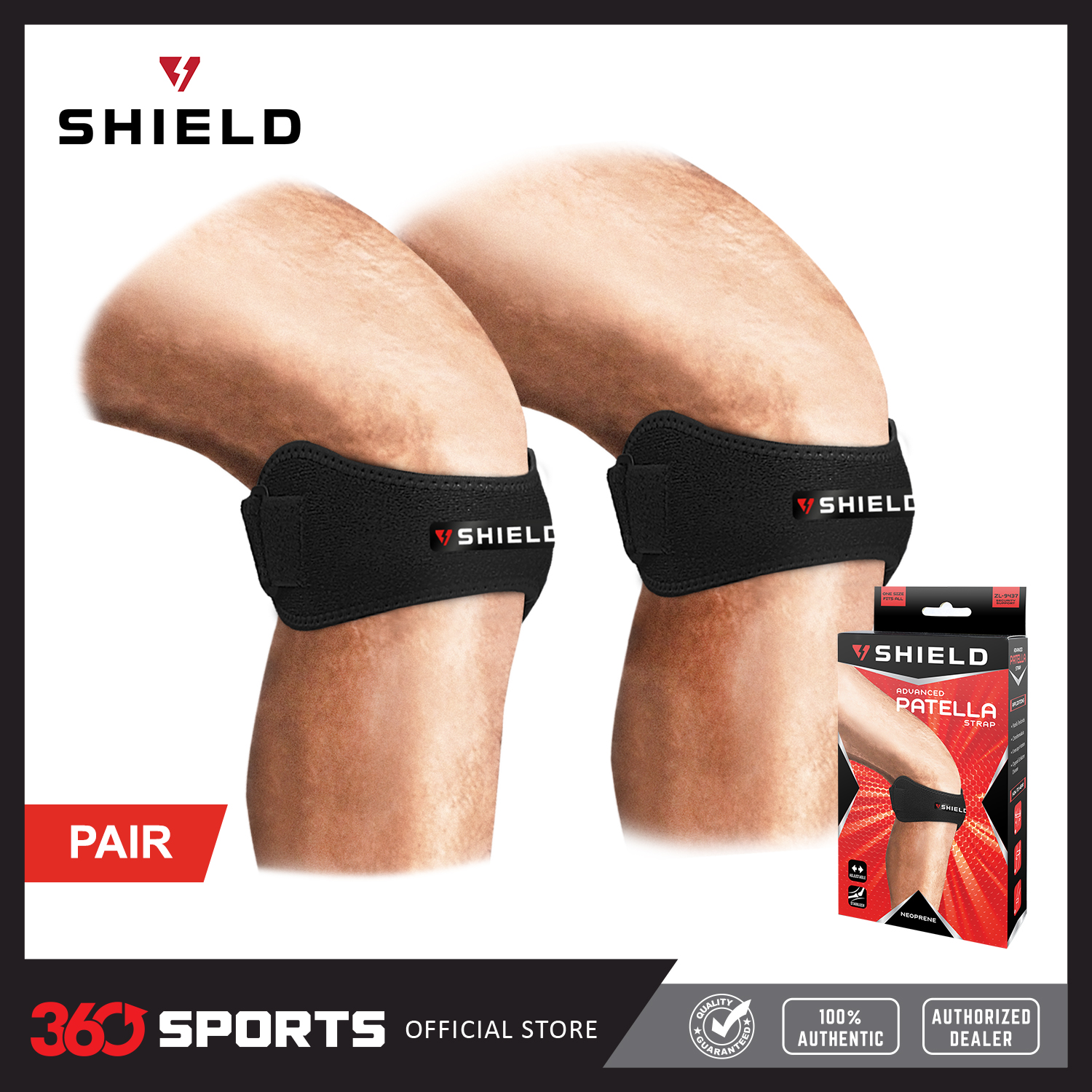 Neoprene Advanced Patella Knee Strap - Pair