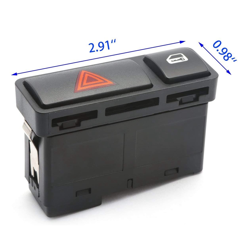 Emergency Flash Light Switch Push Button Hazard Warning Light Lock Switch for -BMW 3 Series E46 61318368920