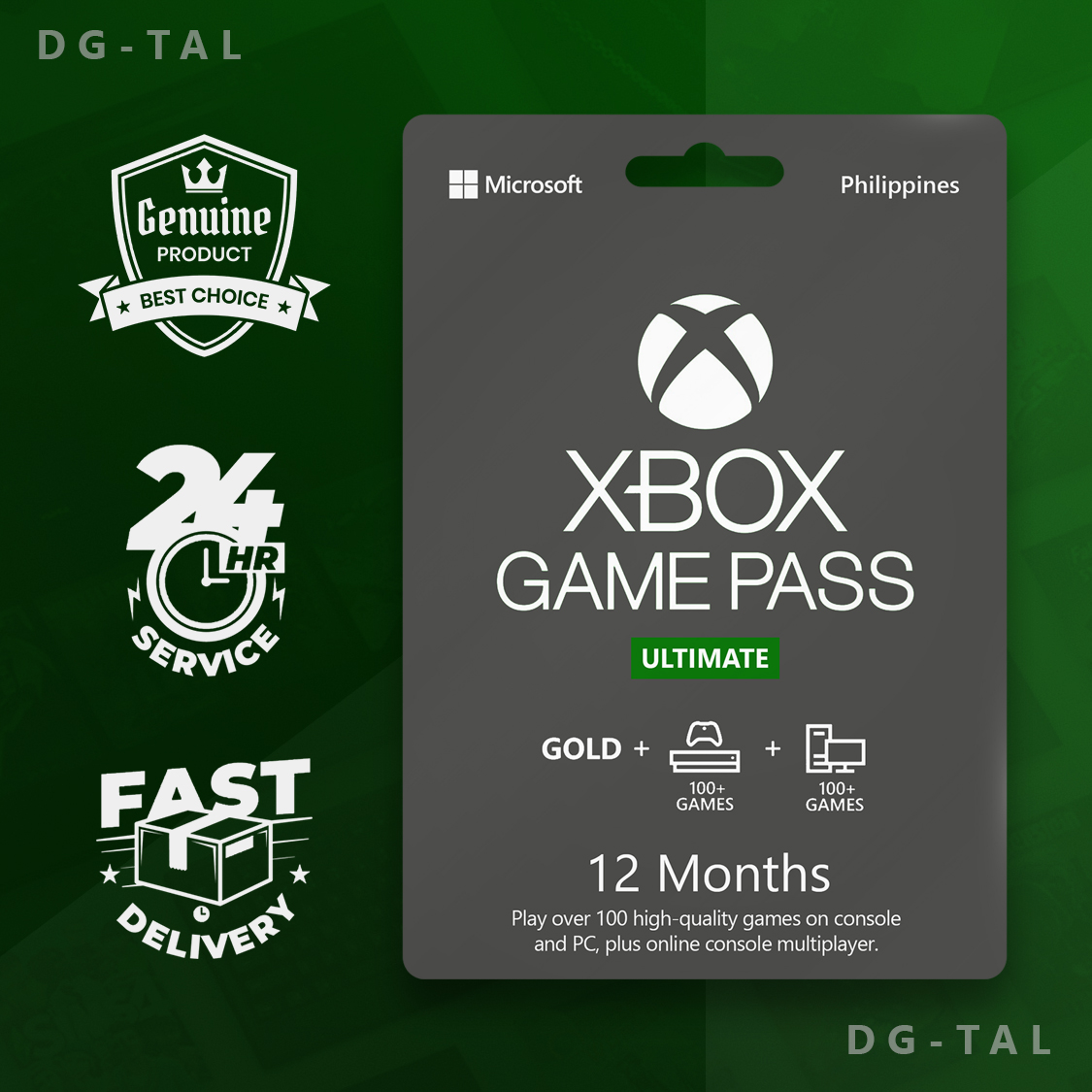 Xbox Game Pass Ultimate: 12 Months Membership [Digital Code], Region Free