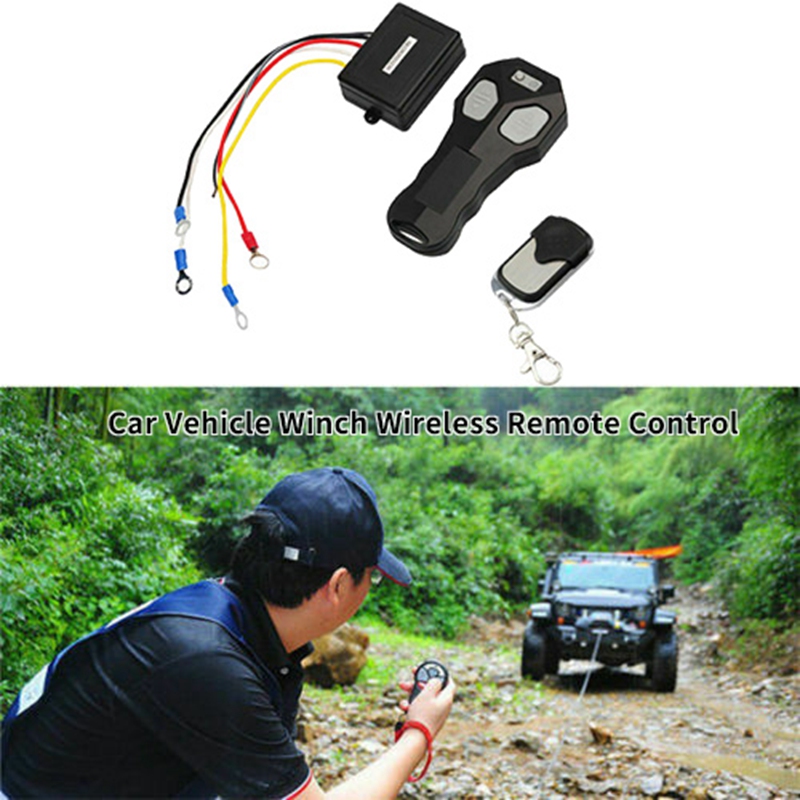 Wireless Winch Remote Control Kit Transmitter Receiver Kit for Truck Jeep ATV SUV 12V Switch Handset Waterproof