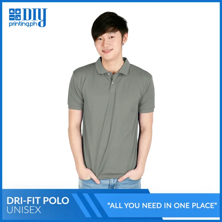 grey dri fit polo shirts