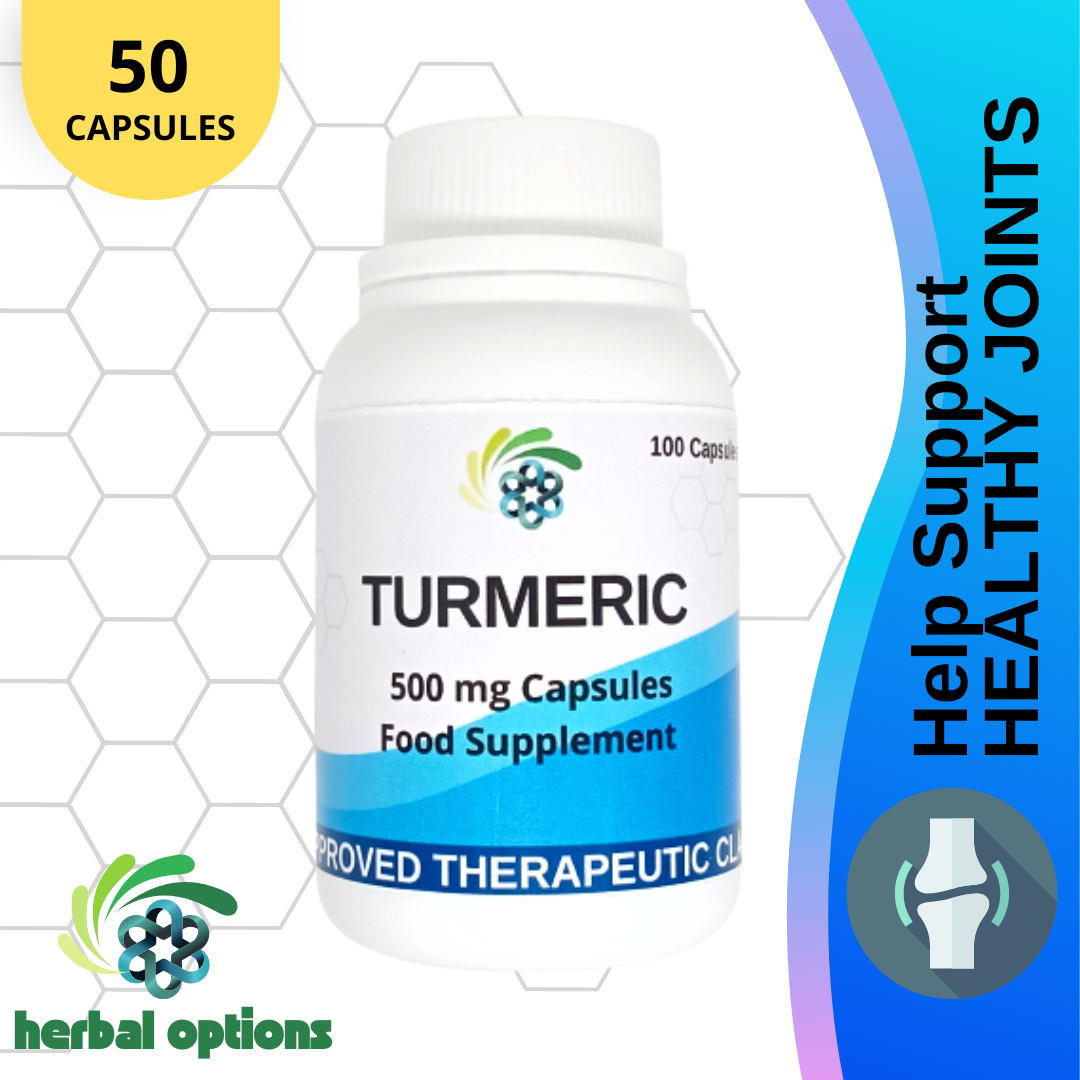 Turmeric 500mg Capsules, Amazing Food Supplement, 50 Capsules, Joint