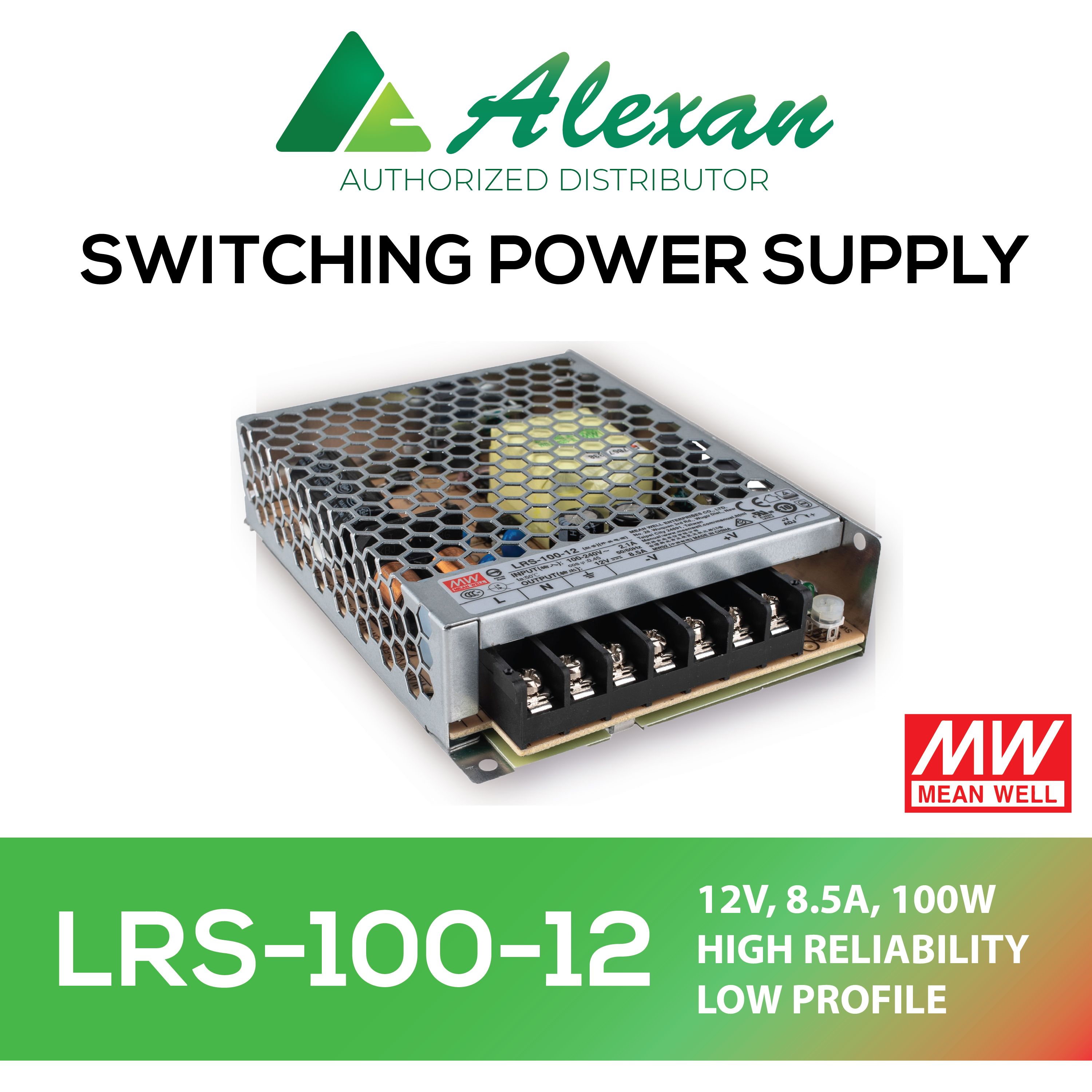 MEAN WELL LRS10012 100W Power Supply for sale online 