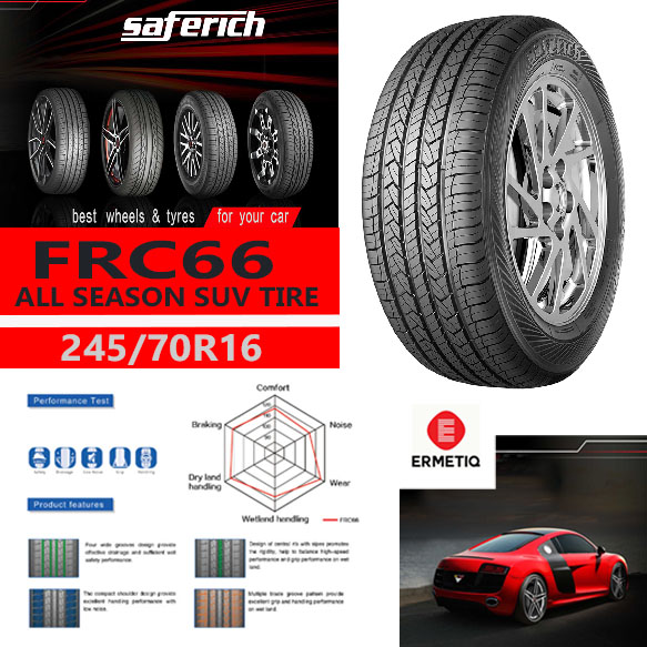 The Saferich 245/70 R16 is a high performance, allweather tire. This