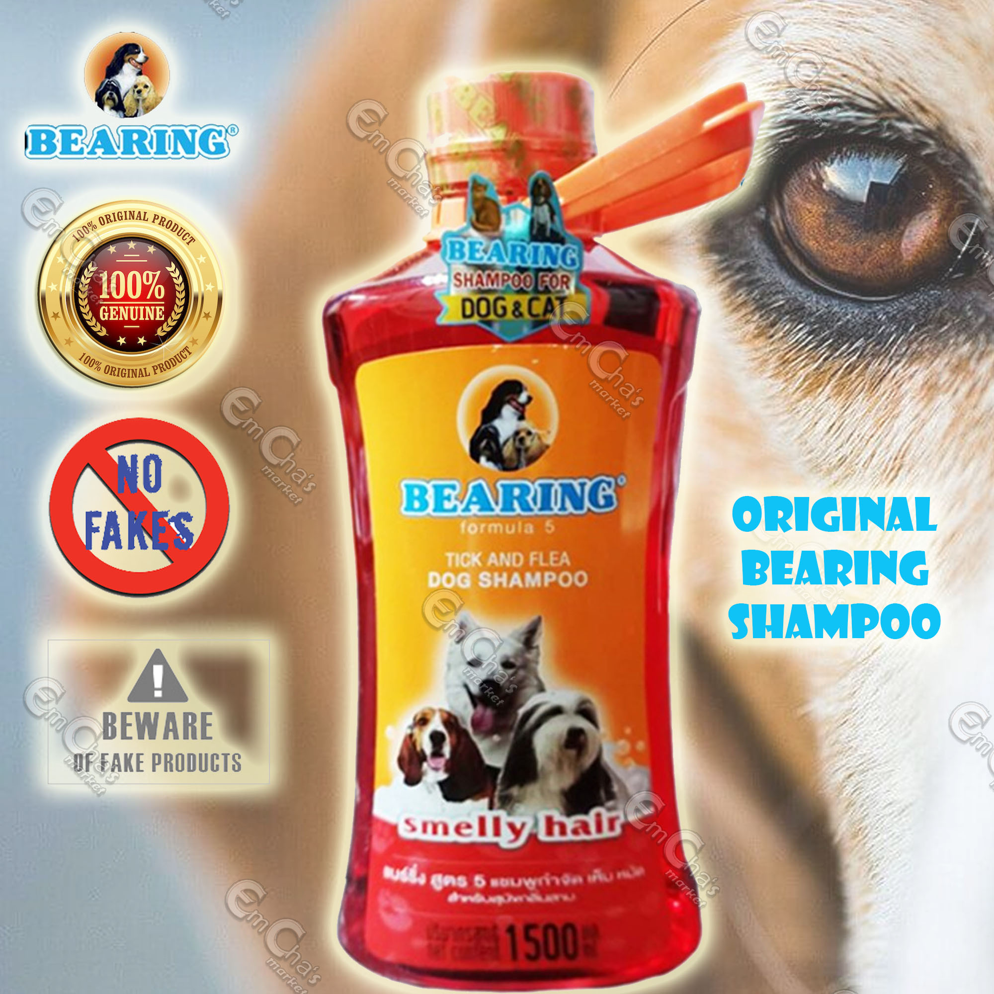 1500ml (RED LARGE) Bearing Tick and Flea Dog Shampoo Formula 5 (Smelly Hair)  - (agr) F5 Bearing Formula 5 RED Color Tick & Flea Shampoo for Dog Bearing  Shampoo | Lazada PH