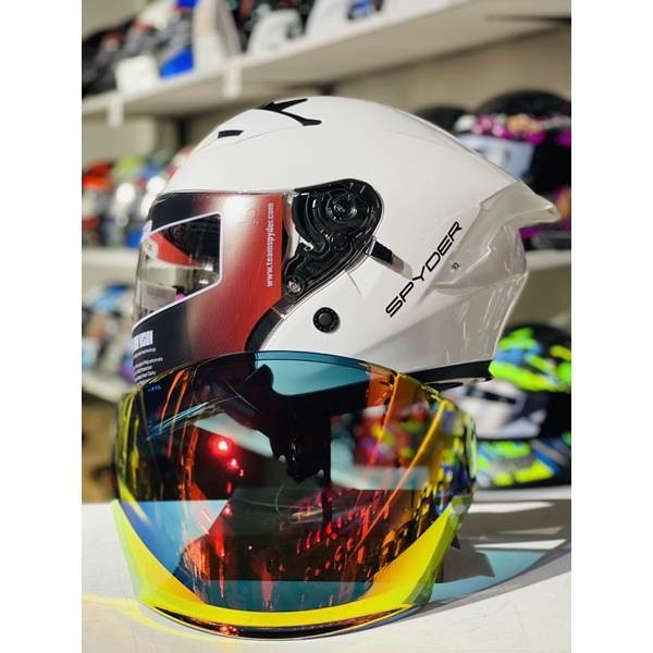 SPYDER FUEL PD S0 Half-Face Dual Visor Helmet Free Clear Visor