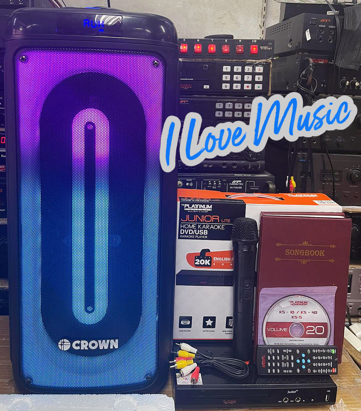 VIDEOKE SET Platinum KS5 21k songs karaoke player with ORIGINAL Crown