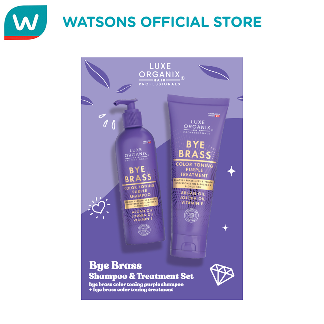 LUXE ORGANIX Bye Brass Purple Shampoo & Treatment Set Lazada PH