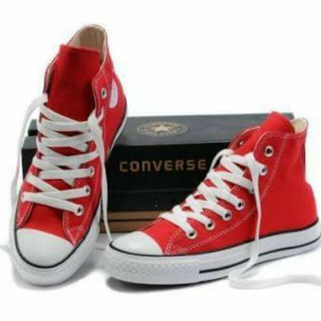 red high cut converse