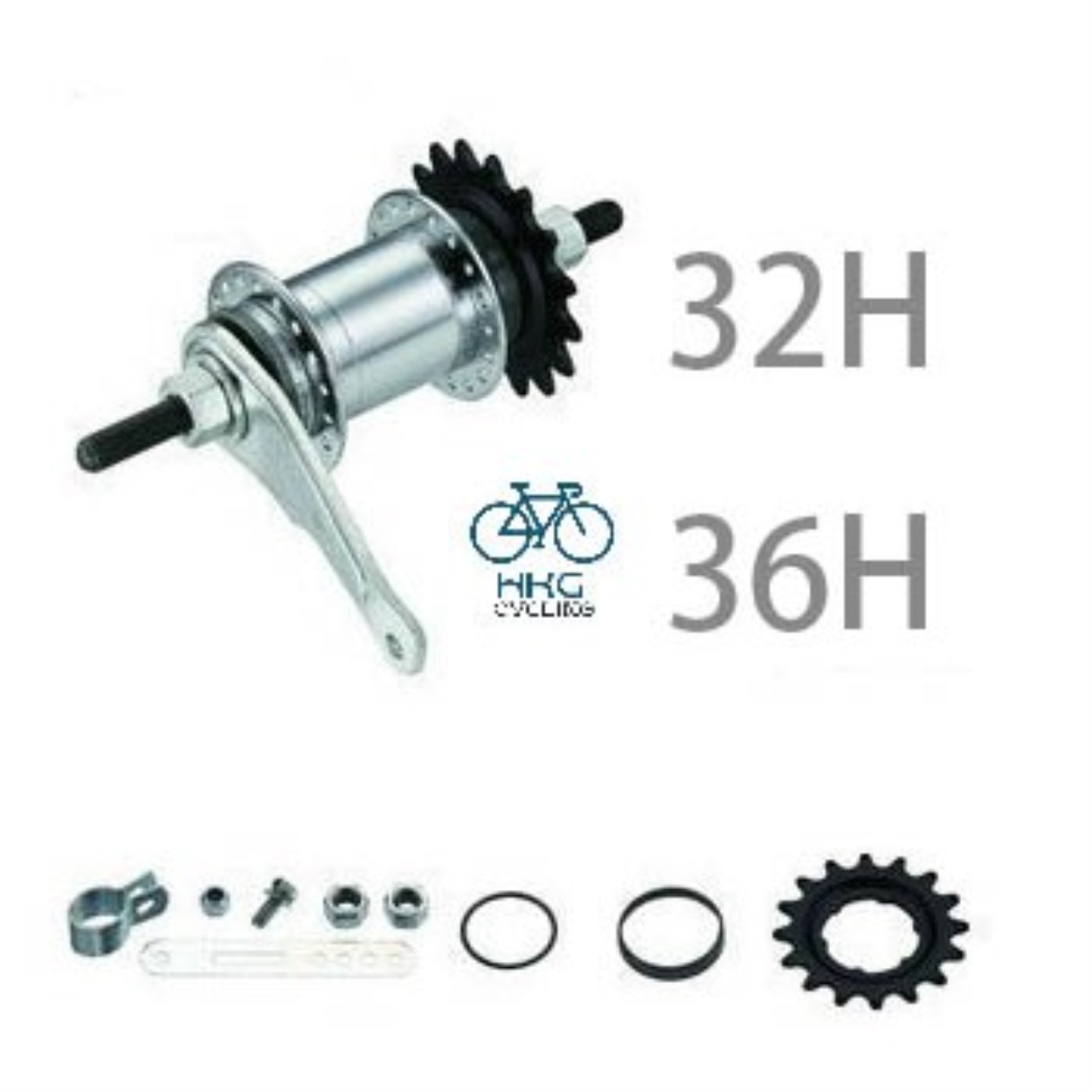 [COD]yuanyongqunyue5028 HKG 32/36 Hole Coaster Hub Foot Brake Back