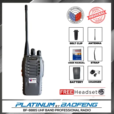 Baofeng/Platinum BF-888s UHF Transceiver Walkie Talkie Portable Two Way Radio with FREE Earpiece (NTC Type Approved)