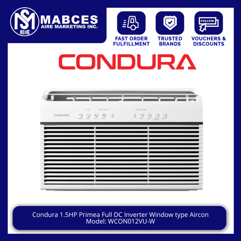 Condura 1 5HP Primea Full DC Inverter Window Type Aircon WCON012VU W