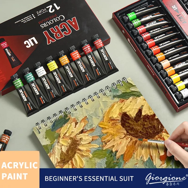 Acrylic Colours Set 12ml Aluminum Tubes Acrylic Paint Lazada PH