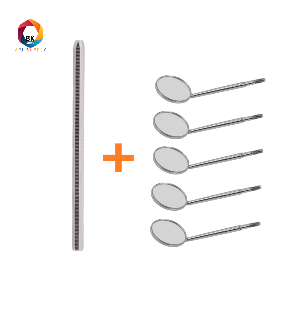 DENTAL MOUTH MIRRORS HANDLE(1EA) + MOUTH MIRRORS(5EA)® CS TYPE 4(22mm) BASIC DENTAL INSTRUMENT