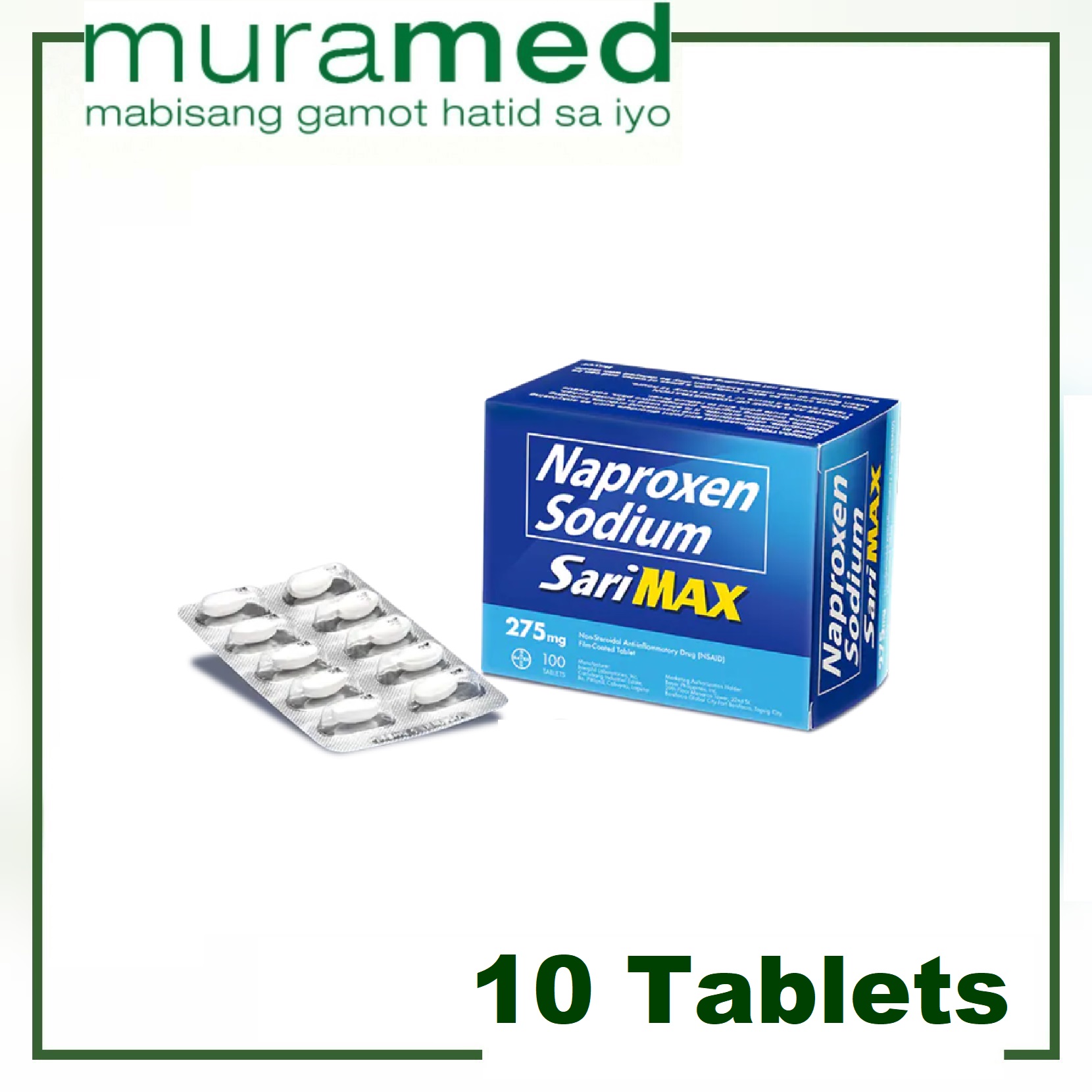 Sarimax Naproxen 275 mg Tablet 10's Lazada PH