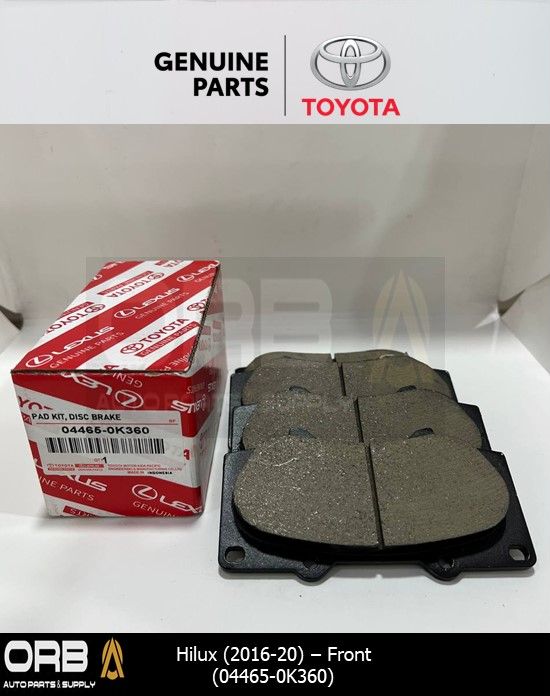 Toyota Hilux 4x4 ( 2016 2020 ) Front Brake Pads Part No. 04465