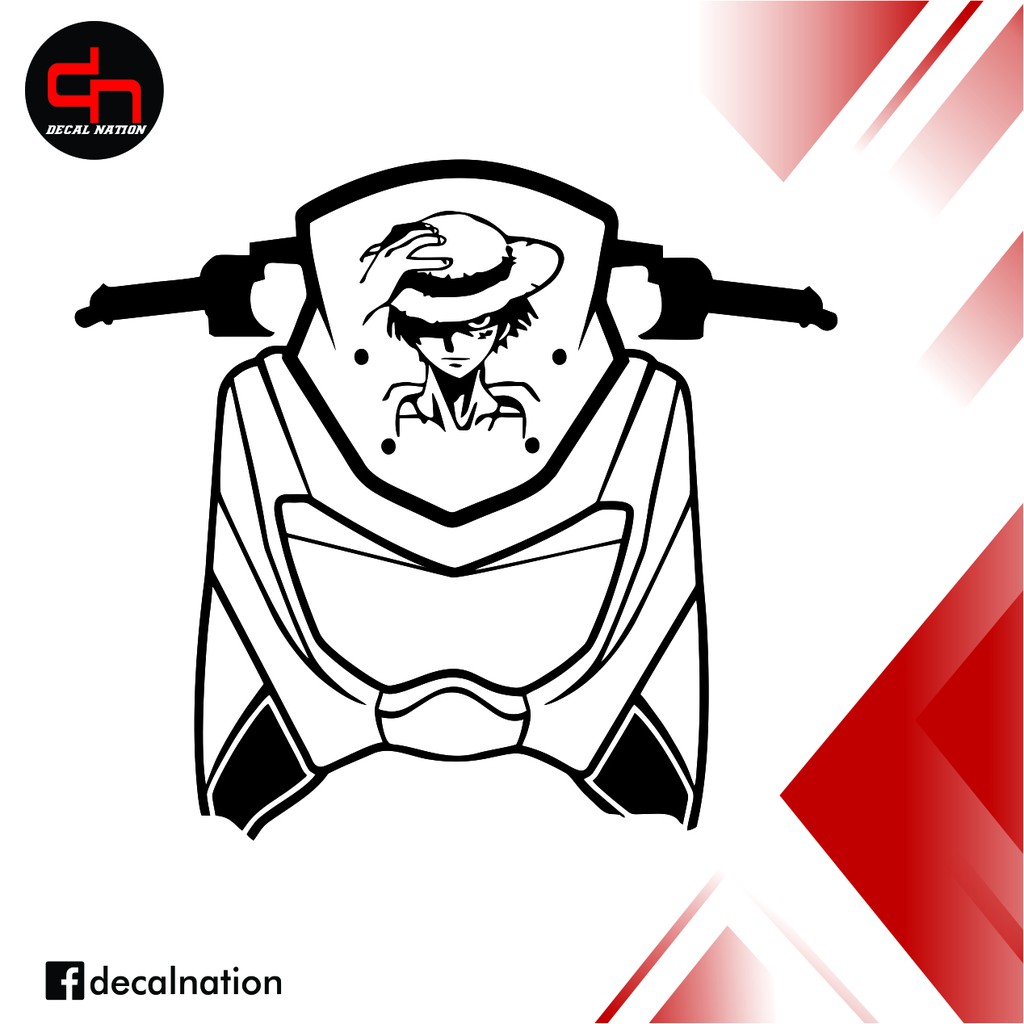 Motorcycle Visor Decals Onepiece Cut Out Vinyl Sticker Black Color 8"x