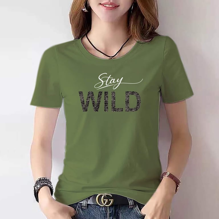 COTTON high quality korean style graphic print blouse tops tshirt for ...