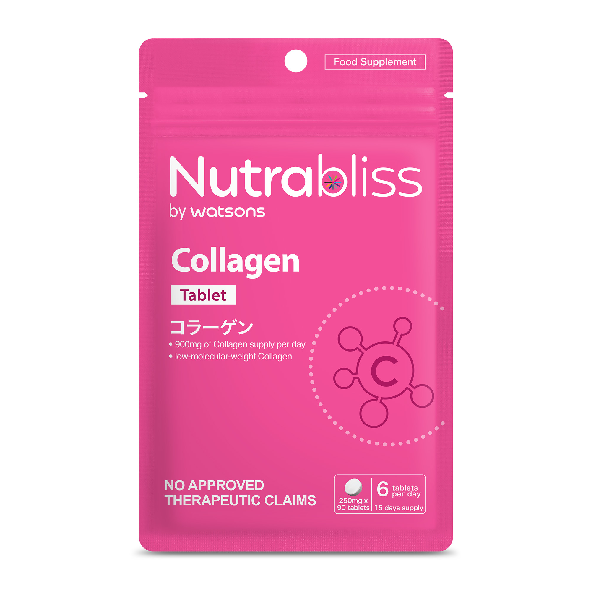 Nutrabliss by Watsons Collagen Tablet 250mg 90s Lazada PH