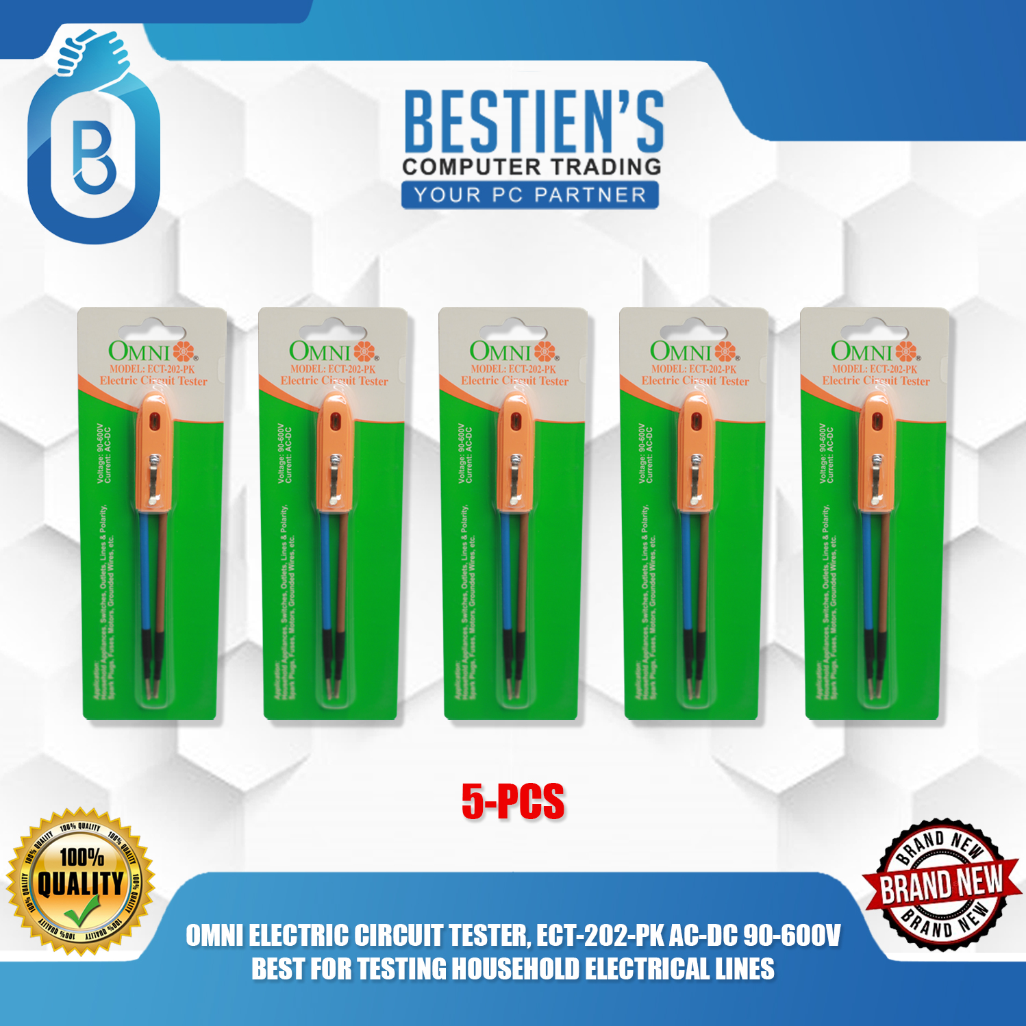 OMNI ELECTRIC CIRCUIT TESTER, ECT202PK ACDC 90600V, BEST FOR