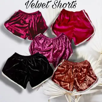 cheap velvet shorts