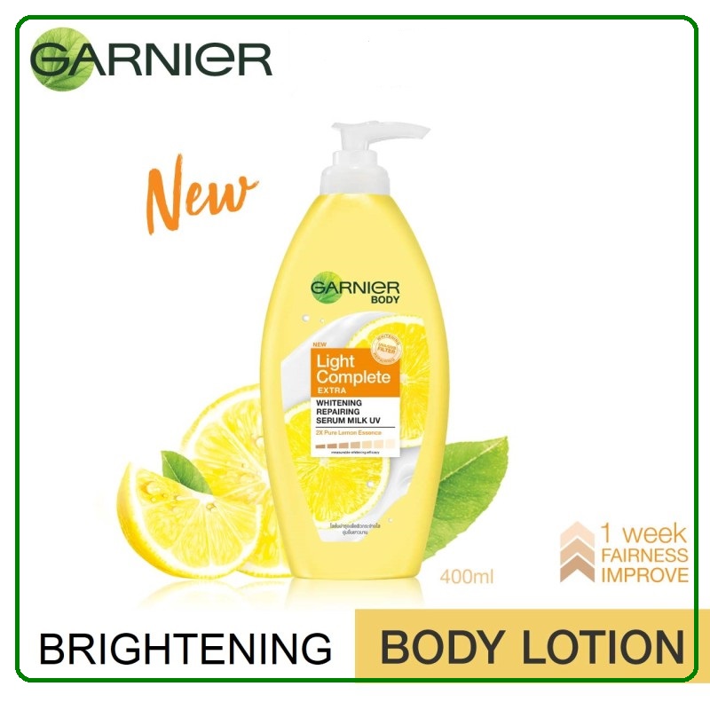 Garnier Body LIght complete extra whitening repairing serum milk UV 400