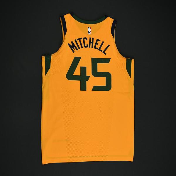 Outerstuff Donovan Mitchell Utah Jazz #45 Yellow Kids 4-7 Statement Edition  Jersey