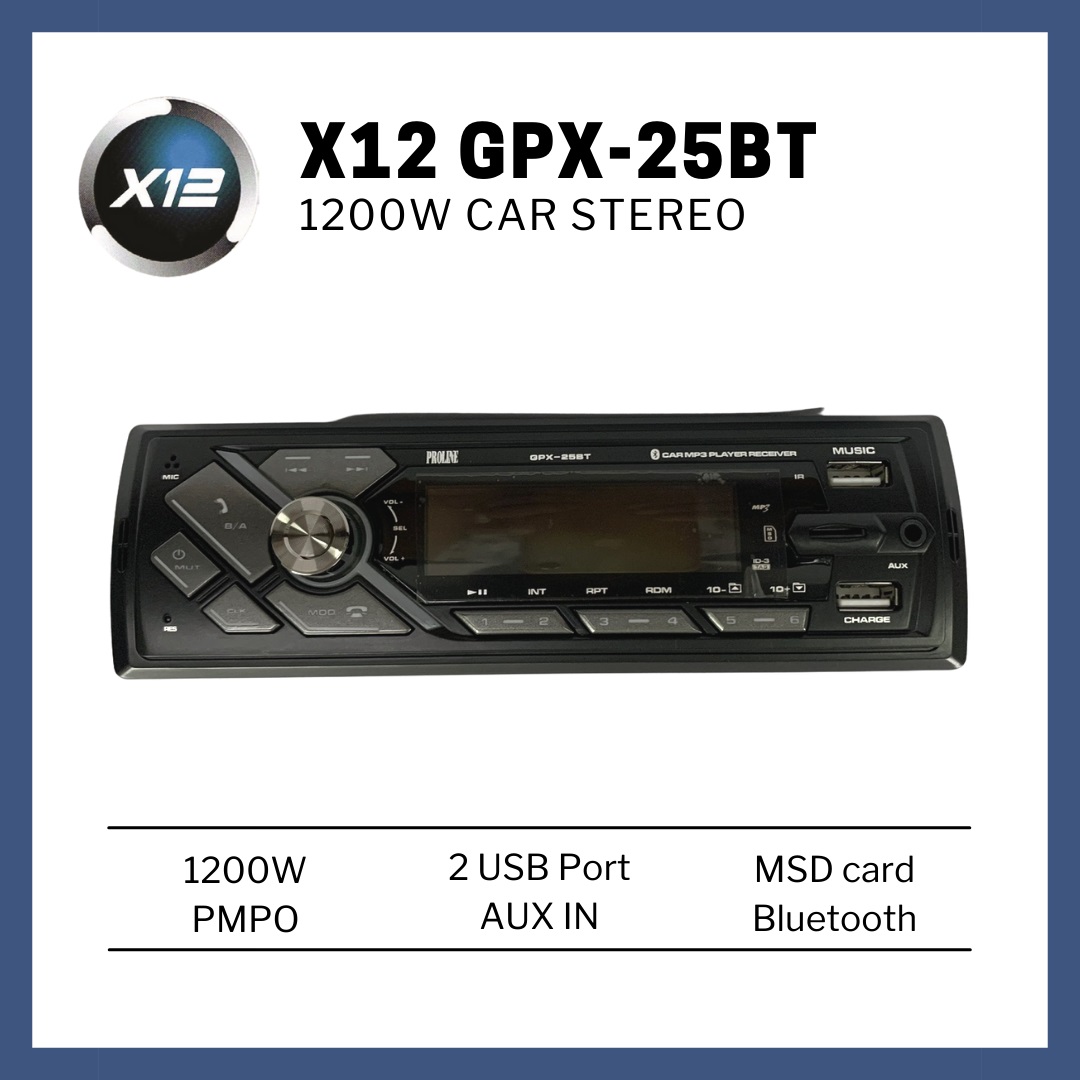 X12 GPX25BT Advanced Car stereo audio system AM/FM Car stereo with 2