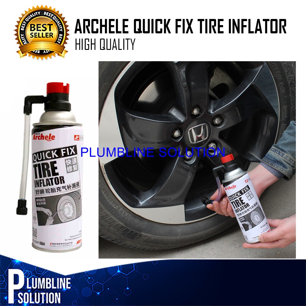 Archele Quick Fix Tire Inflator / Fix Tire / Inflator / Tire Inflator Plumbline Solution Lazada PH