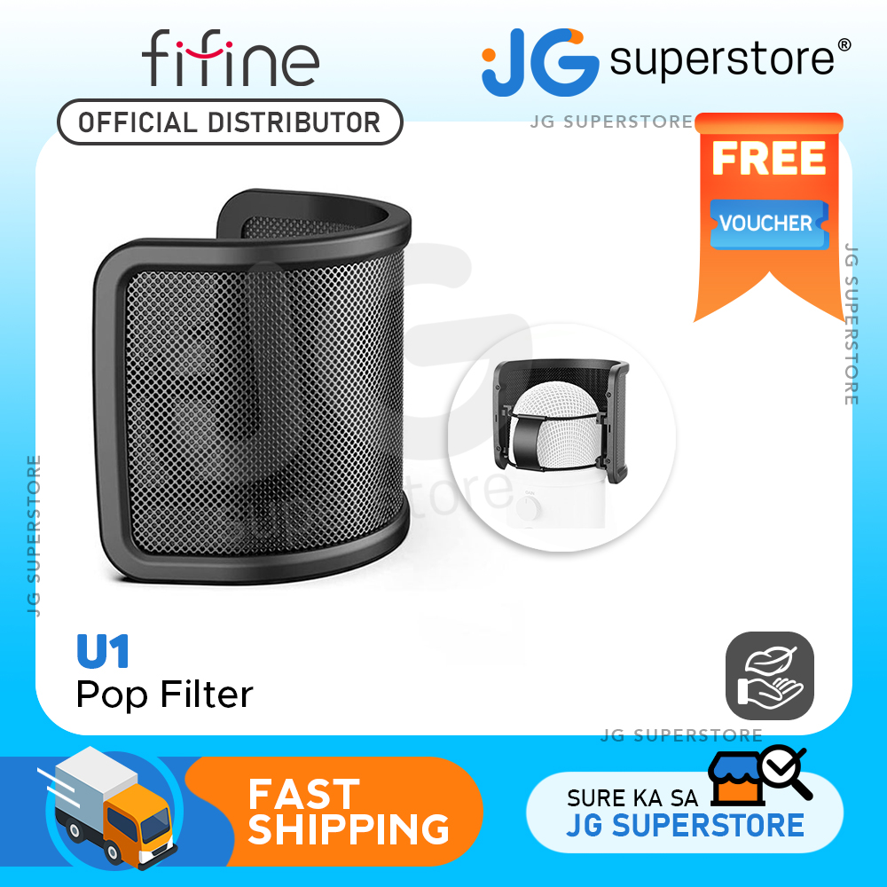 FIFINE U1 U-shaped Pop Filter with Metal Mesh for the Microphones with  Diameter of between 40mm and 70mm