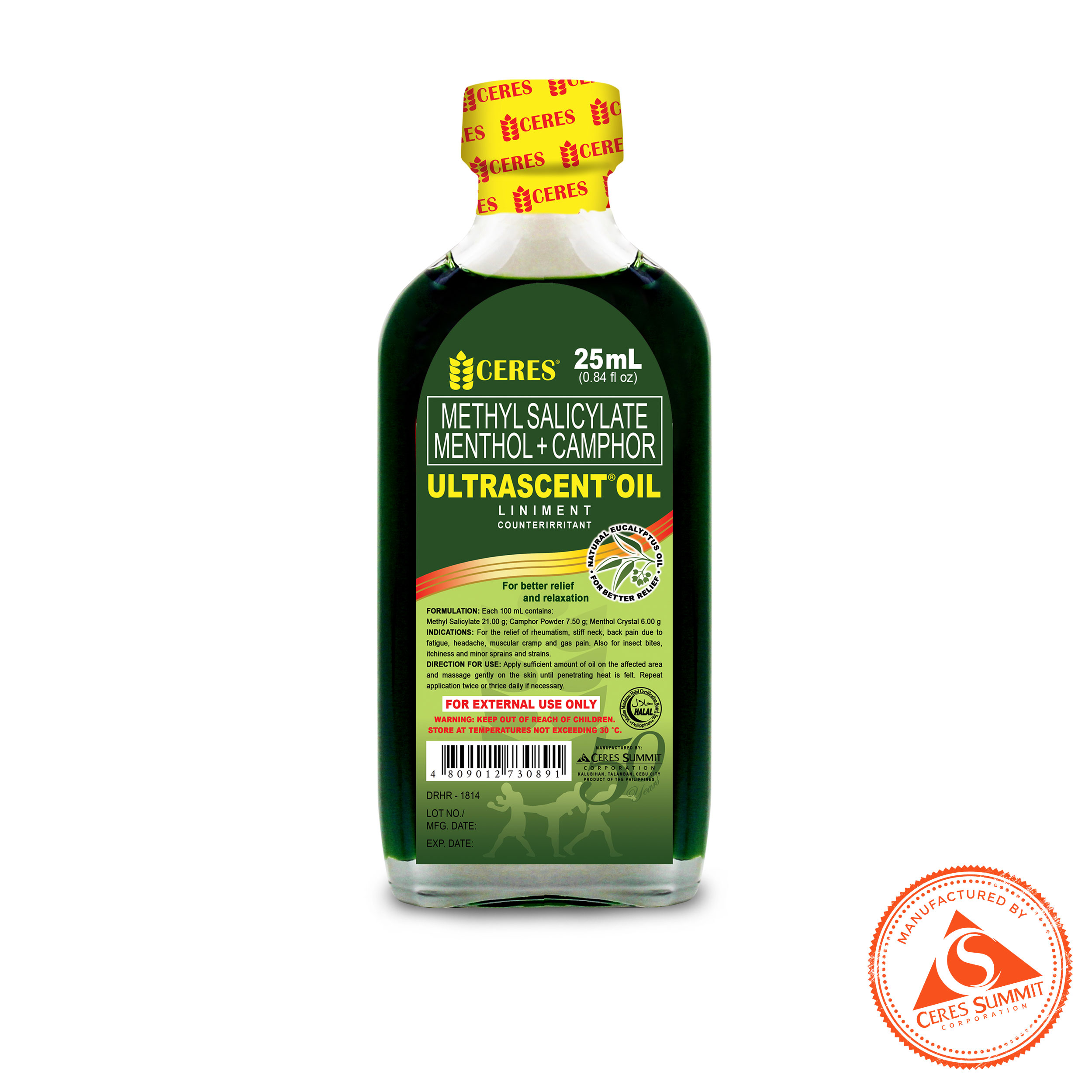 Ceres Ultrascent Oil Liniment Original with Eucalyptus Oil SPA Pain Relief Essential 1 Dozen x