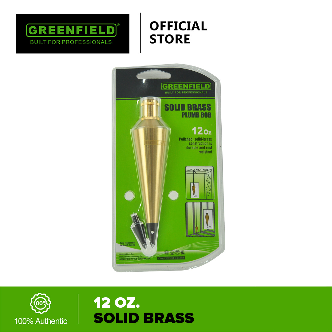 Greenfield Plumb Bob 350G/120Z Solid Brass W/ Extra Tip Lazada PH
