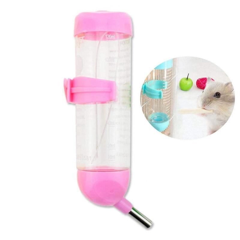 Pet Dog Water Dispenser, Hanging Automatic Water Drinking Feeder with No Drip Stainless Steel Ball for Small/Medium Puppy Animals - Food Grade, BPA Free - 125ML