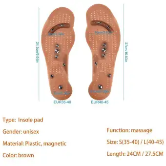 1 Pair Magnetic Foot Massage Insoles Magnet Therapy Slimming Mats