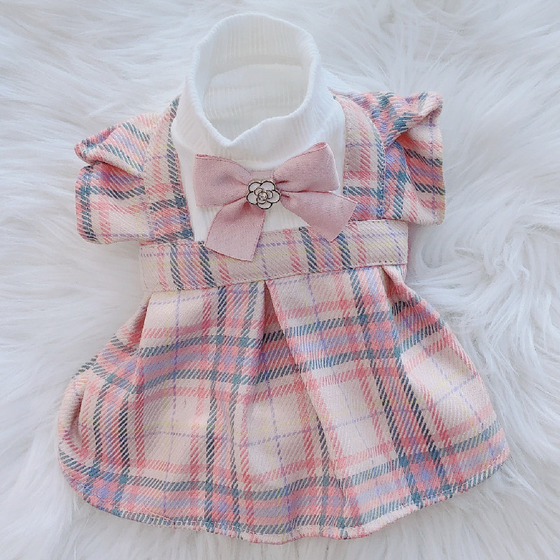 Winter Pet Dress Cat Small Dog Costume Skirt Cute Girl Dog Clothes