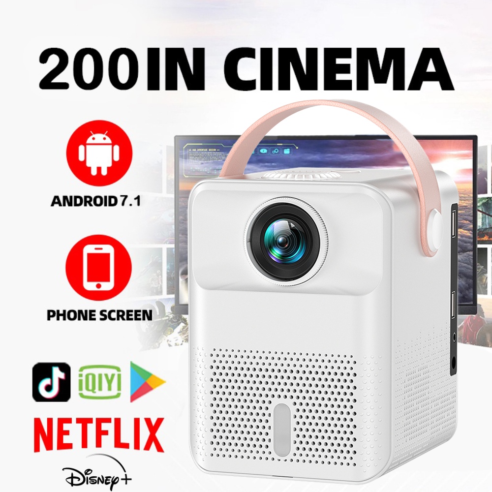 Projector mini portable Android LED 4k ultra hd 1080P 200 inch Screen