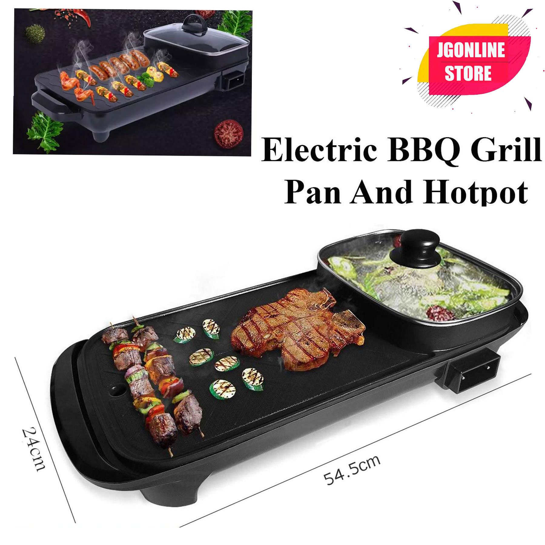 BH8637 2 in 1 Multifunctional Electric BBQ Grill Pan And Hotpot