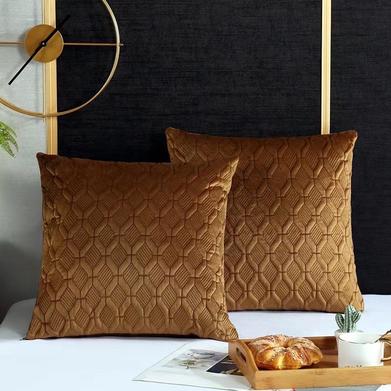 Cushion Cover Velvet Fabric Case 18 and 24 inches Hotel Living Room
