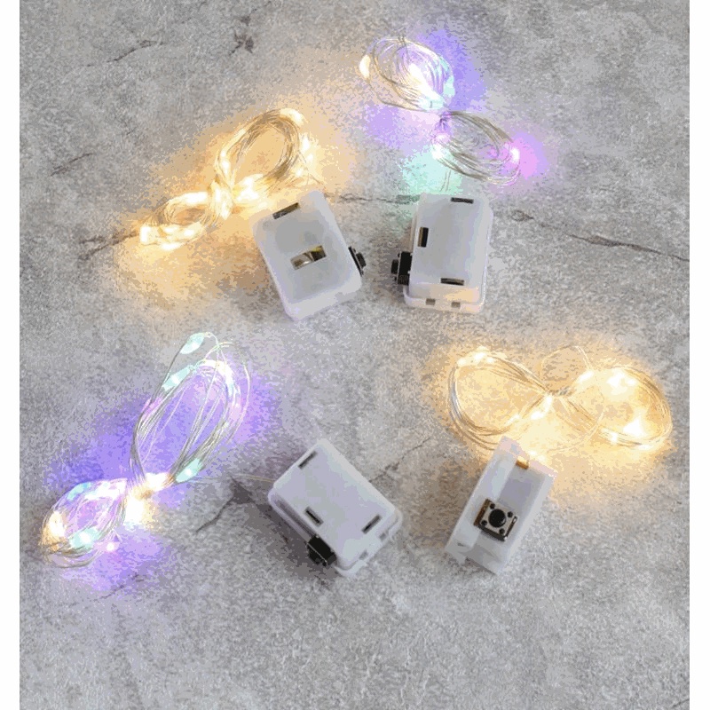 LED Small Lantern Flashing Light 1M 2M LED Light String Fairy Three-modes Fairy Tale Light Gift Box Decoration Light ZenababyShop
