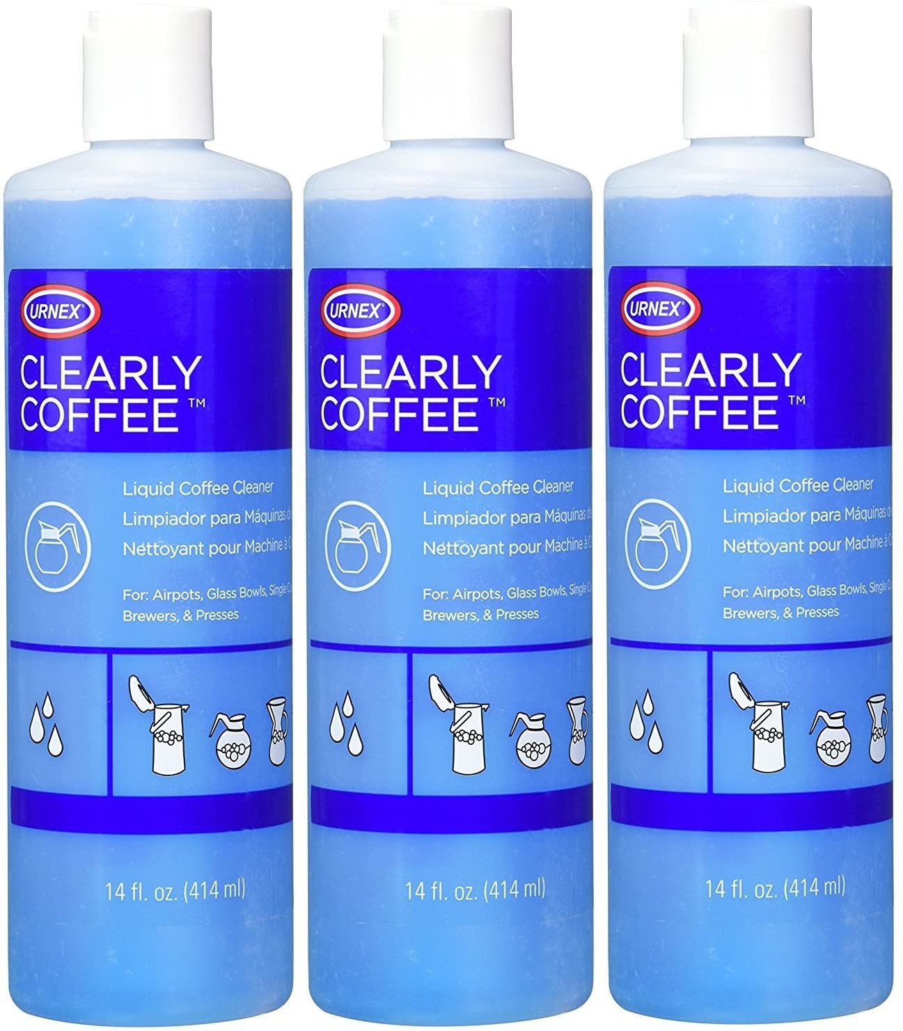 Urnex Clearly Coffee Pot Cleaner - 3 