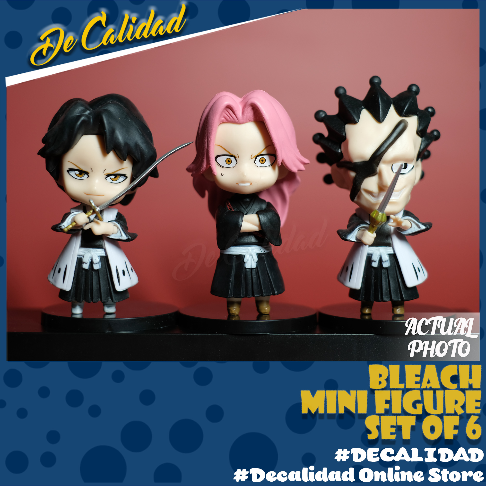 Set de figuras de Bleach 7 cm 6 unidades Solamente se vende el set completo.  $15.000 Disponible ✅️