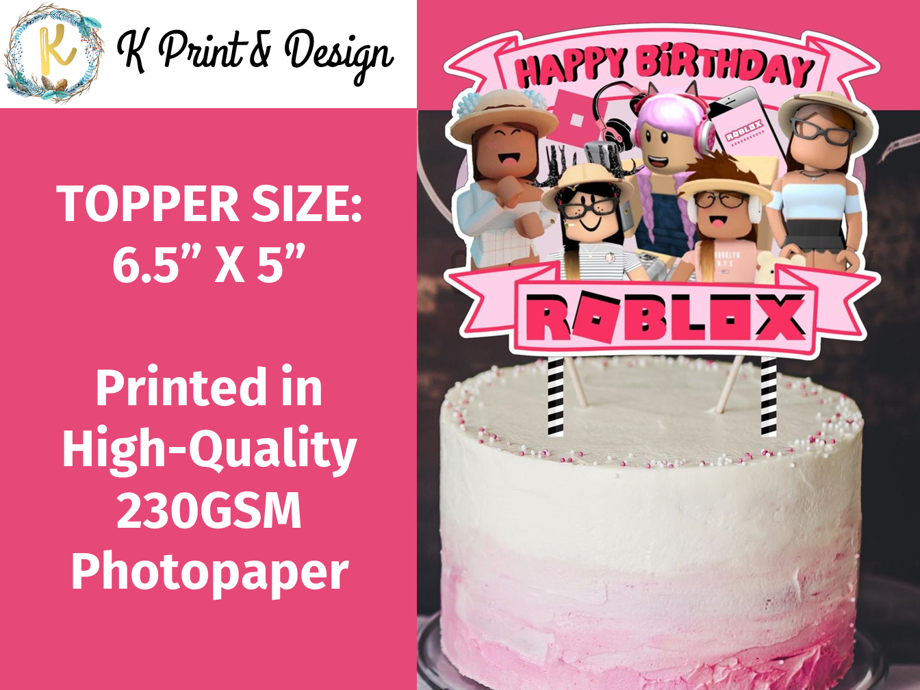 Roblox Cake Topper Girl No Customization Lazada Ph - roblox for girls cake