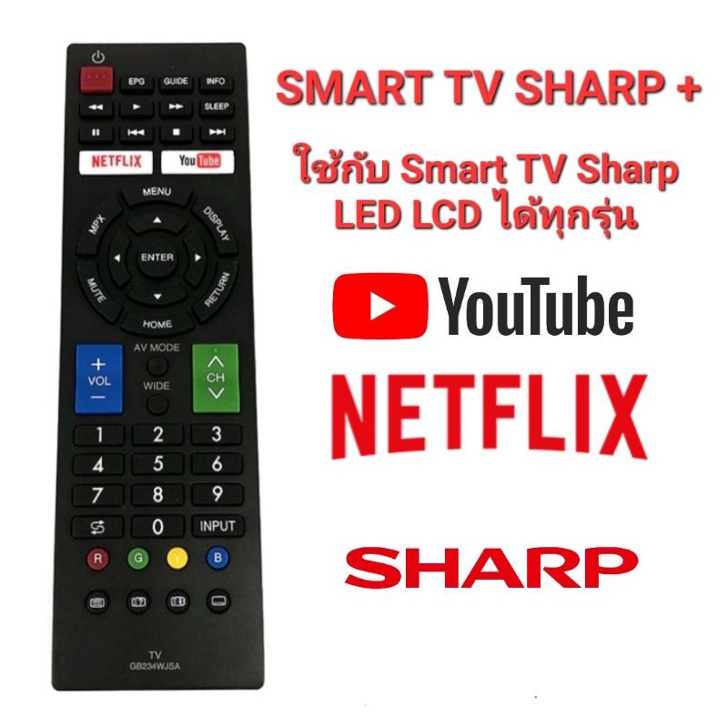 Voice command smart sharp voice remote gb326wjsa for smart TV sharp