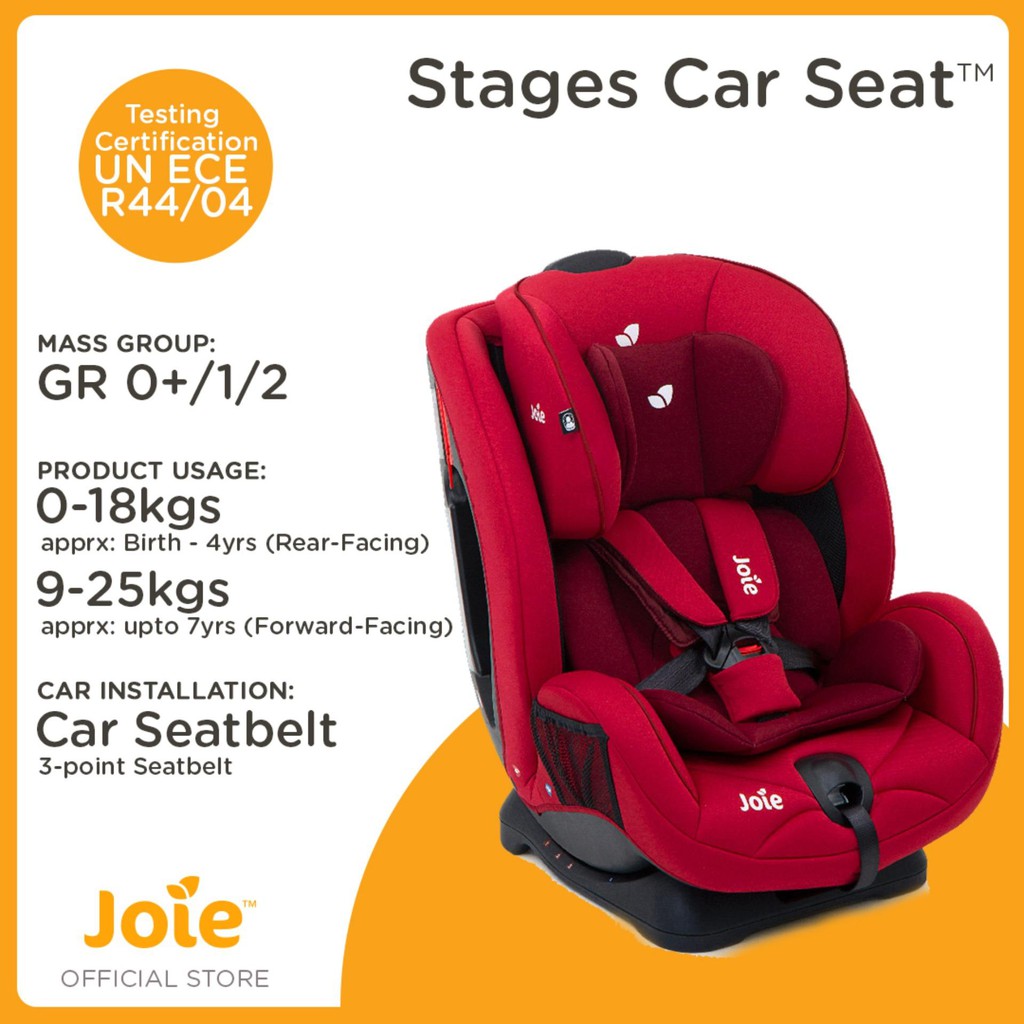 Joie Stages Car Seat Group 0+12 Cherry Lazada PH