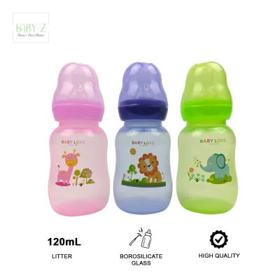 Baby-Z Smart Baby Feeding Bottle Colored (120ml / 4oz) Set of 3